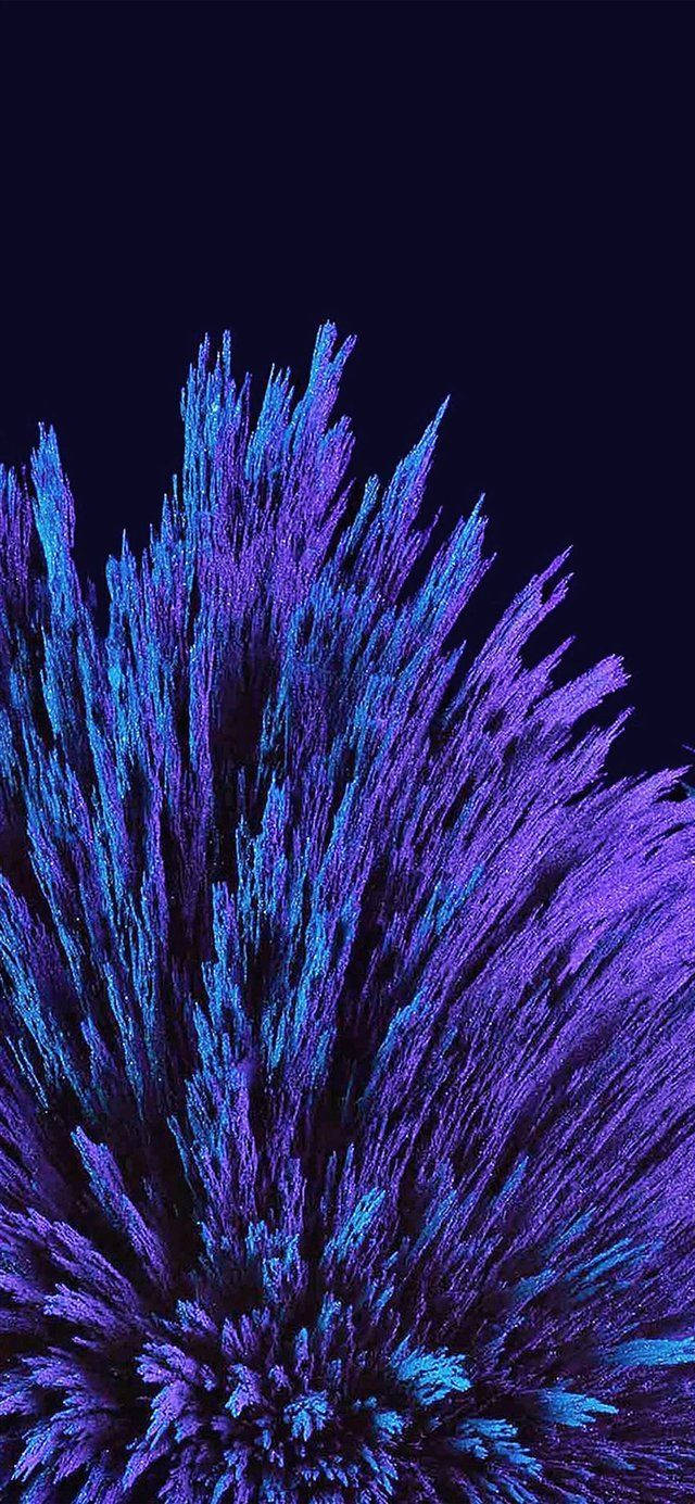 Navy Blue iPhone, electric blue, purple crystalline spikes, HD Phone Wallpaper