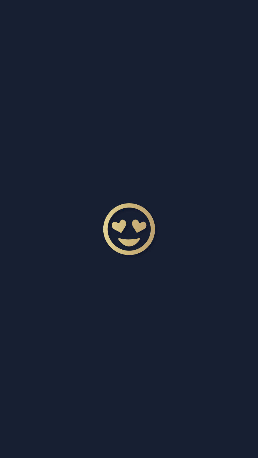 iPhone 6, navy blue, gold smiley face, HD Phone Wallpaper
