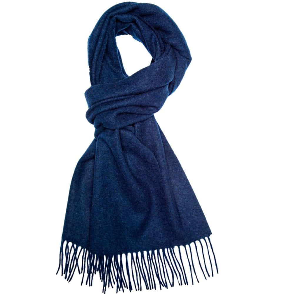 Navy Blue Scarf, white fringe, stark white background, SD Desktop Wallpaper