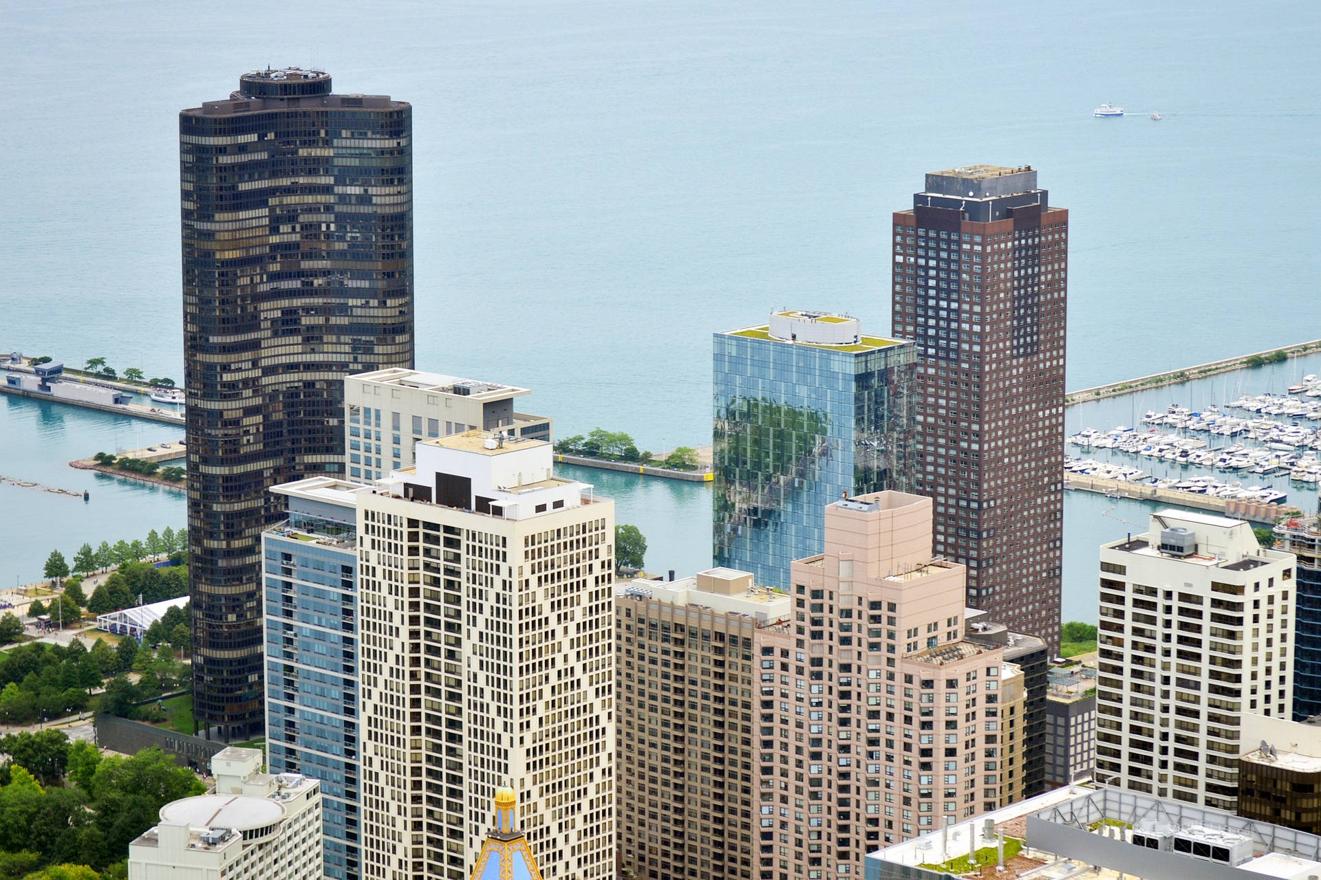 Navy Pier, marina, skyscrapers, Full HD Desktop Wallpaper