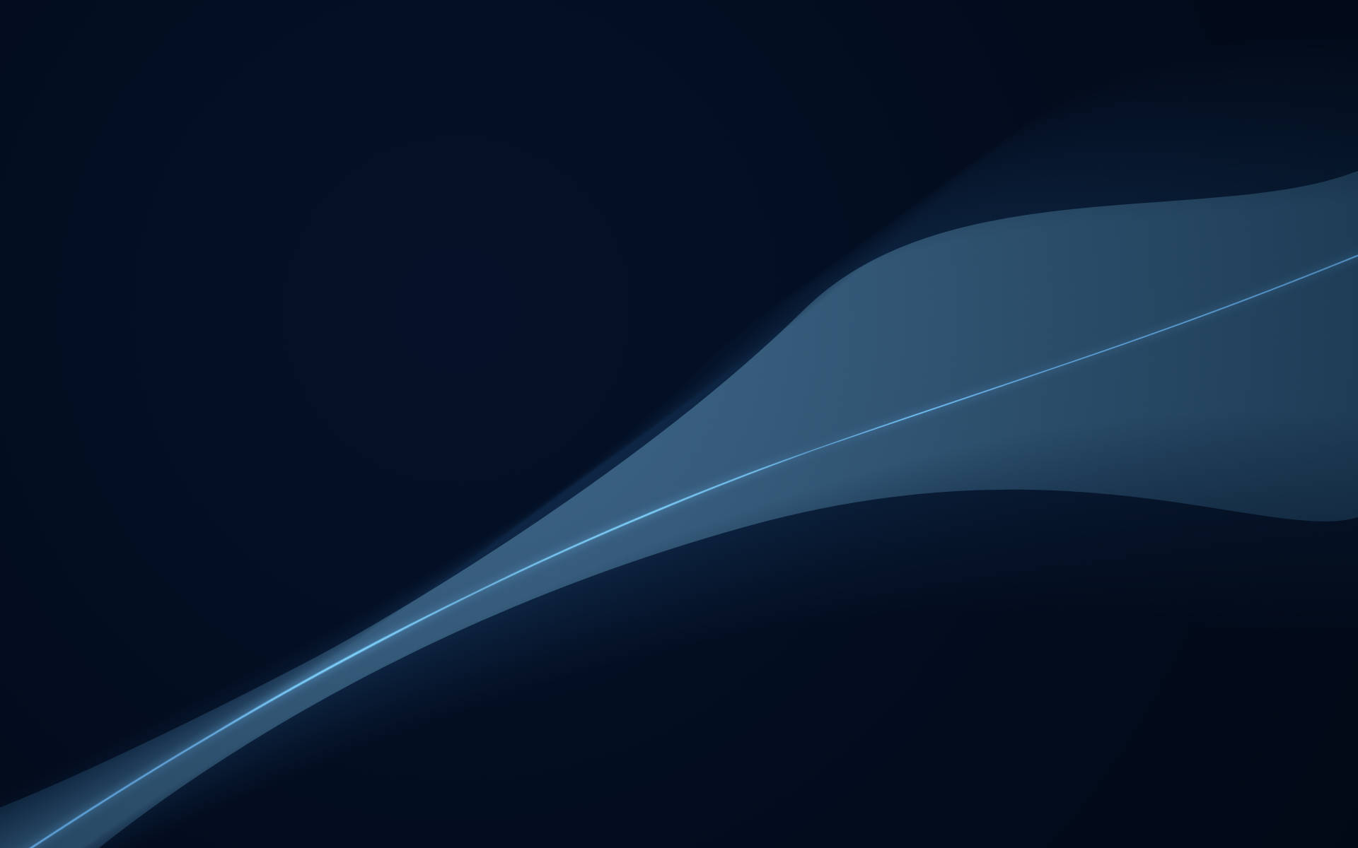 dark navy background, glowing white line, flowing blue gradients, Full HD Desktop Wallpaper