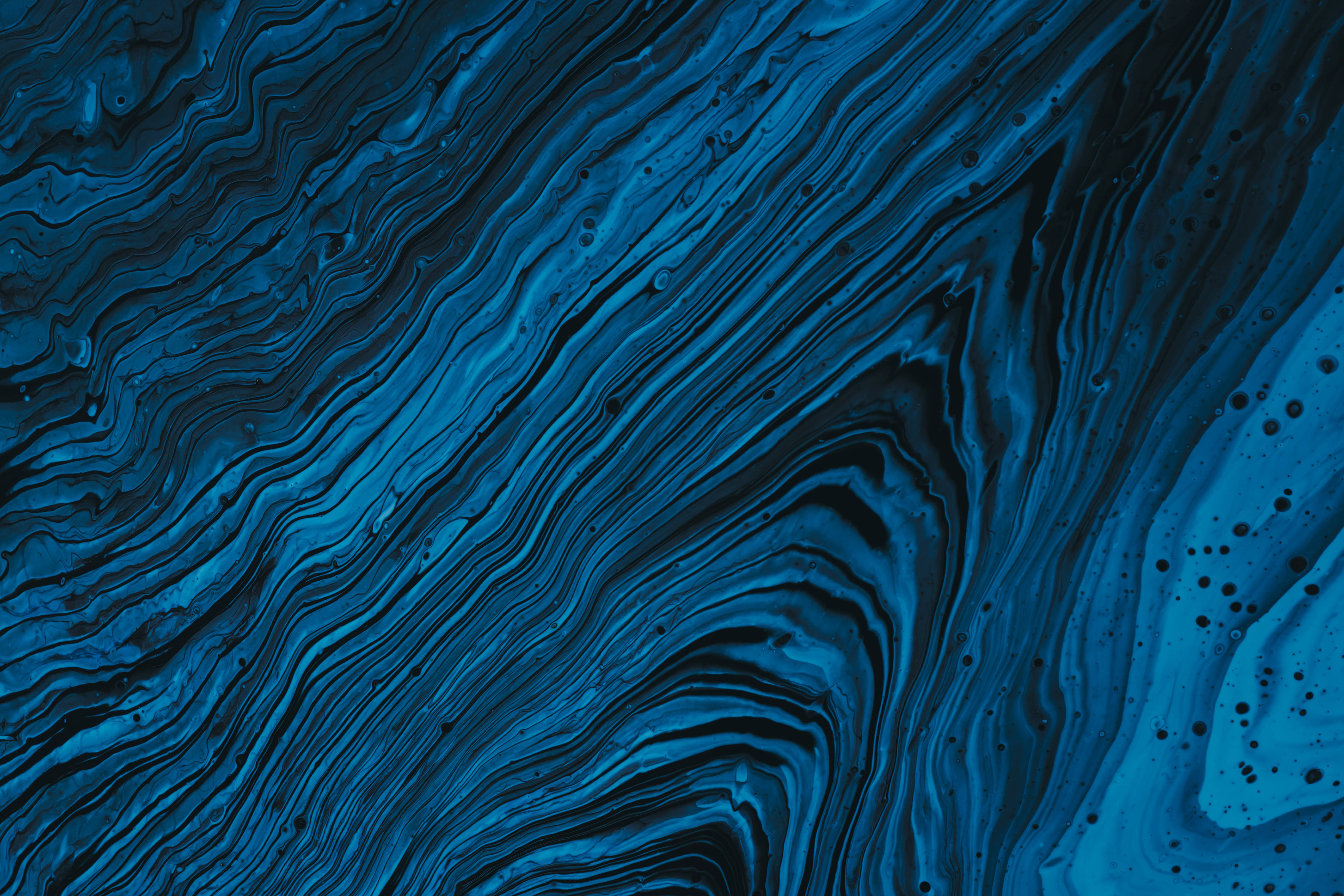 Navy Blue, abstract fluid art, deep blue, 4K Desktop Wallpaper