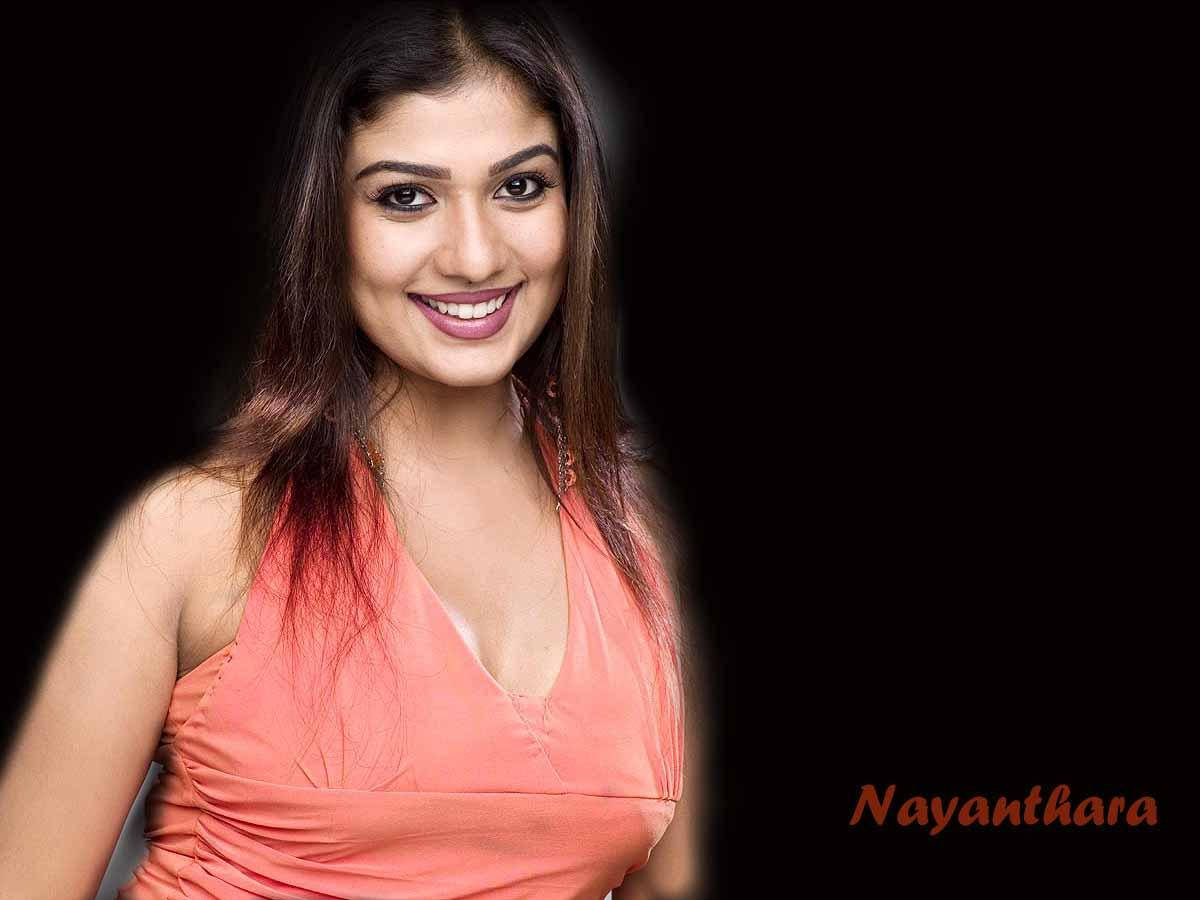 Nayanthara, peach aesthetic, coral halter top, SD Desktop Wallpaper
