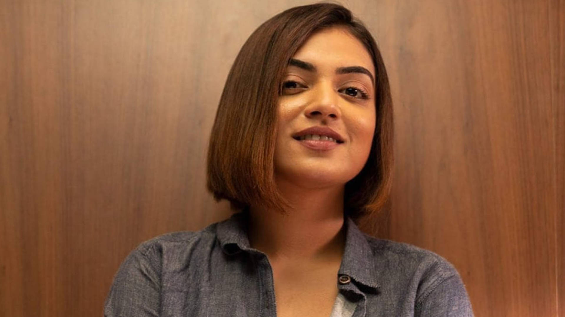 Nazriya, HD, brown hair, Full HD Desktop Wallpaper