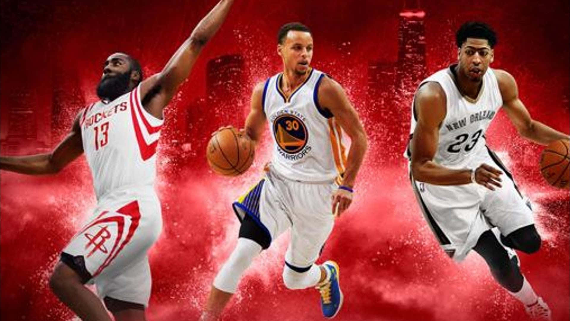 NBA 2K, 1920 x 1080, vibrant red background, Full HD Desktop Wallpaper