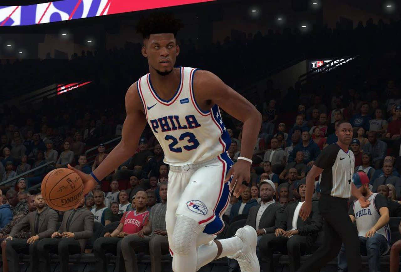 NBA 2K20, white Philly jersey, basketball player, HD Desktop Wallpaper