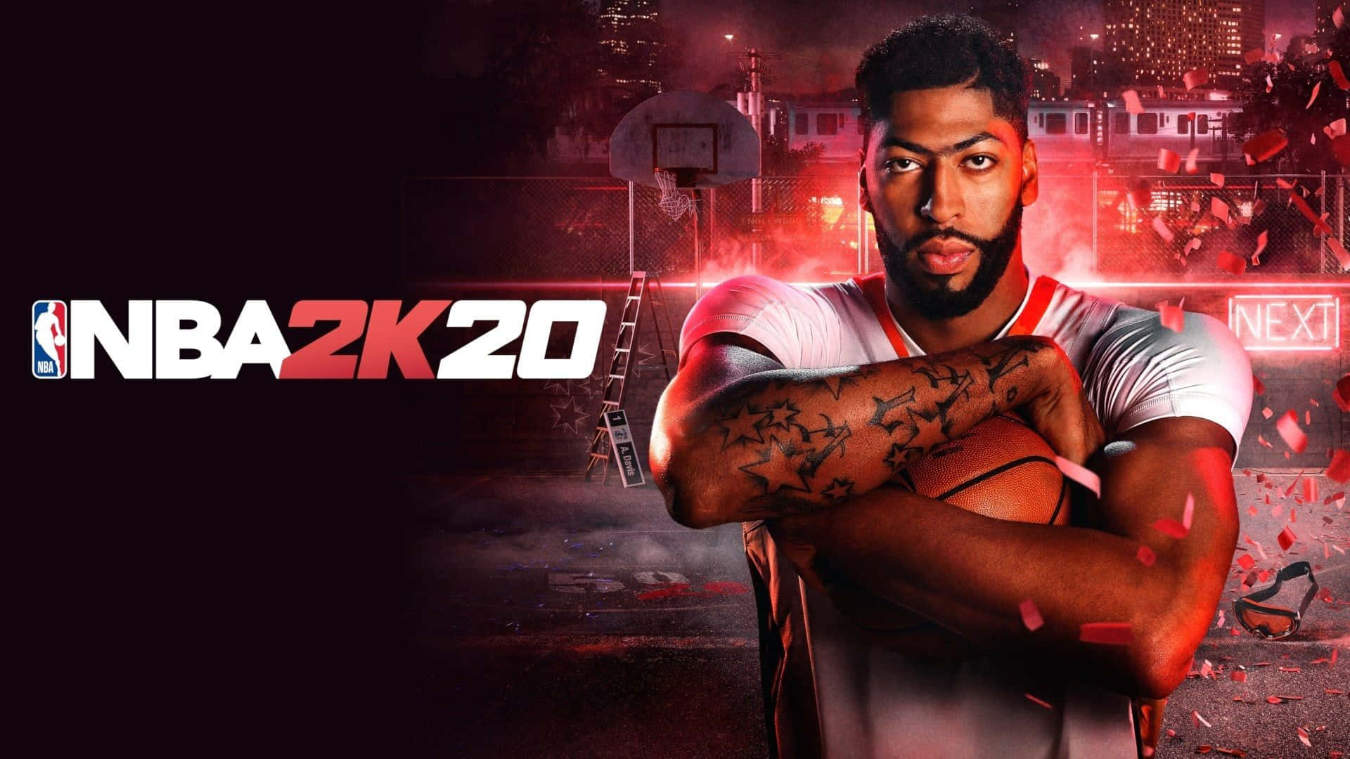 NBA 2K20, basketball player, tattoos, Full HD Desktop Wallpaper