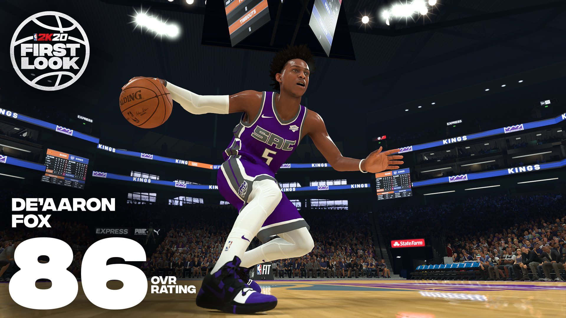 NBA 2K20, purple and white uniform, basketball player, Full HD Desktop Wallpaper