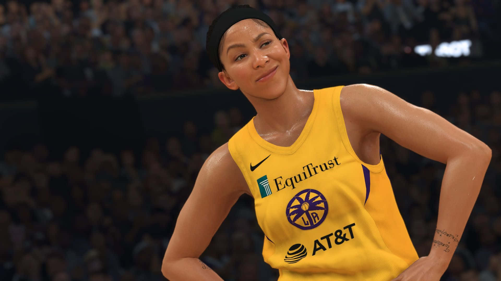 NBA 2K20, yellow jersey, arena lights, Full HD Desktop Wallpaper