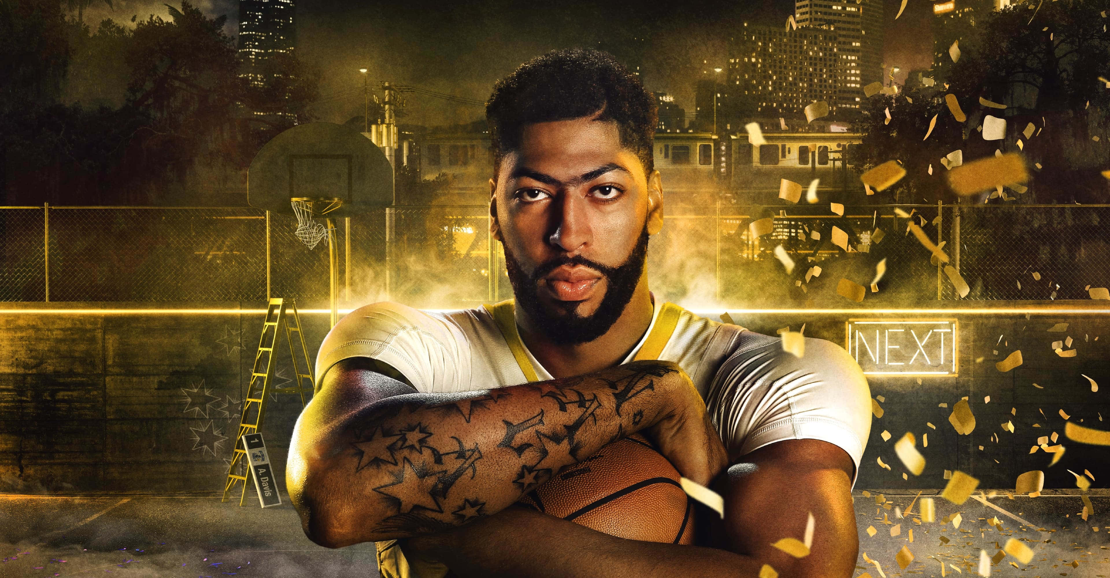 NBA 2K20, basketball player, tattooed arms, 4K Desktop Wallpaper