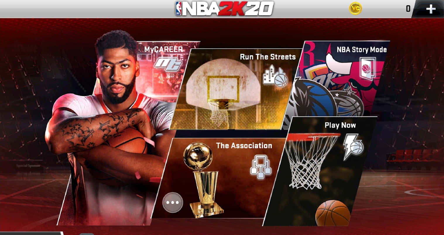 NBA 2K20, tattoos, game menu backdrop, HD Desktop Wallpaper