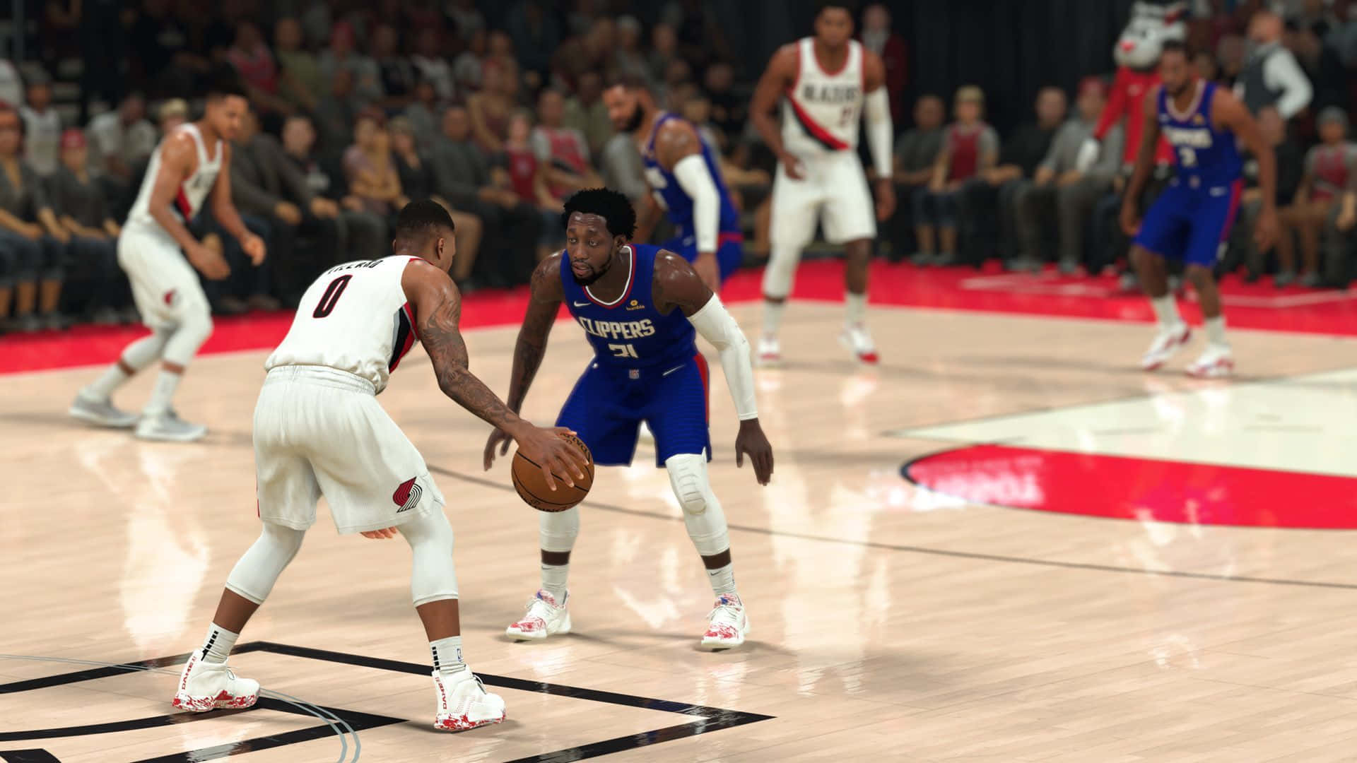 NBA 2k21, blue Clippers jersey, white jersey, Full HD Desktop Wallpaper