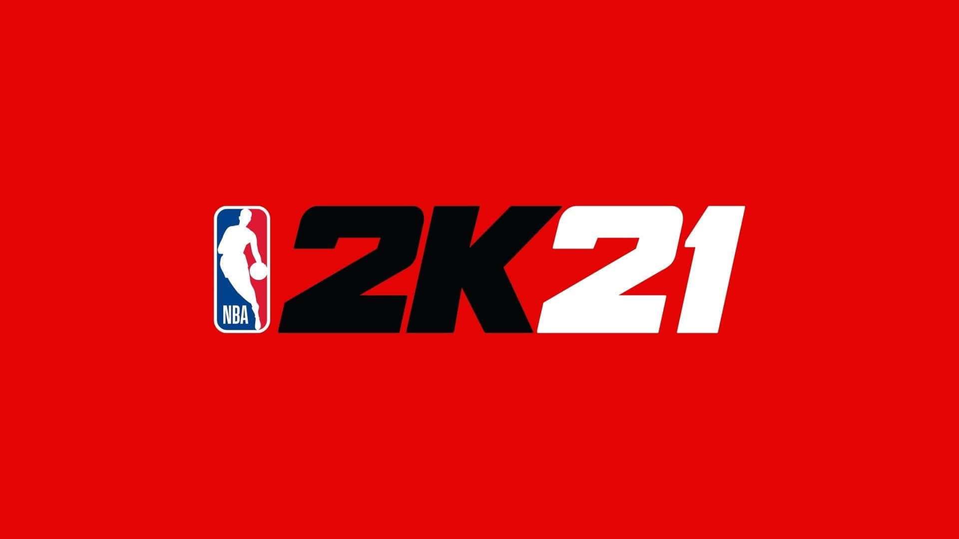 NBA 2K21, black and white, vibrant red background, Full HD Desktop Wallpaper