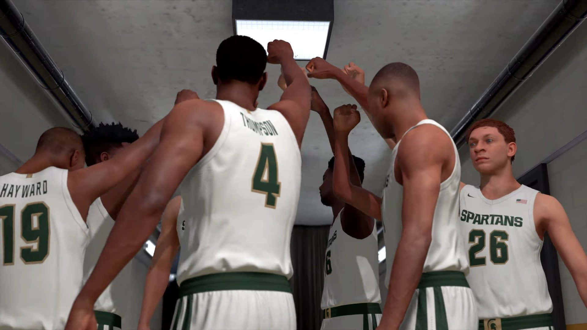 NBA 2k21, basketball players, white and green uniforms, Full HD Desktop Wallpaper