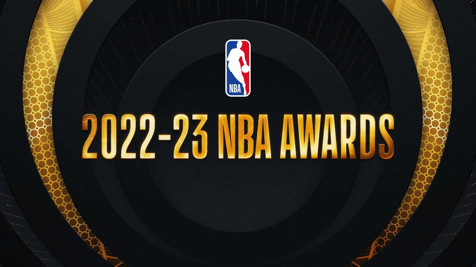 NBA Awards, golden NBA Awards text, black background, Full HD Desktop Wallpaper