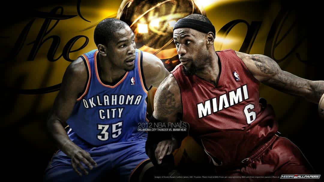 NBA, 2012 Finals, blue and red jerseys, SD Desktop Wallpaper