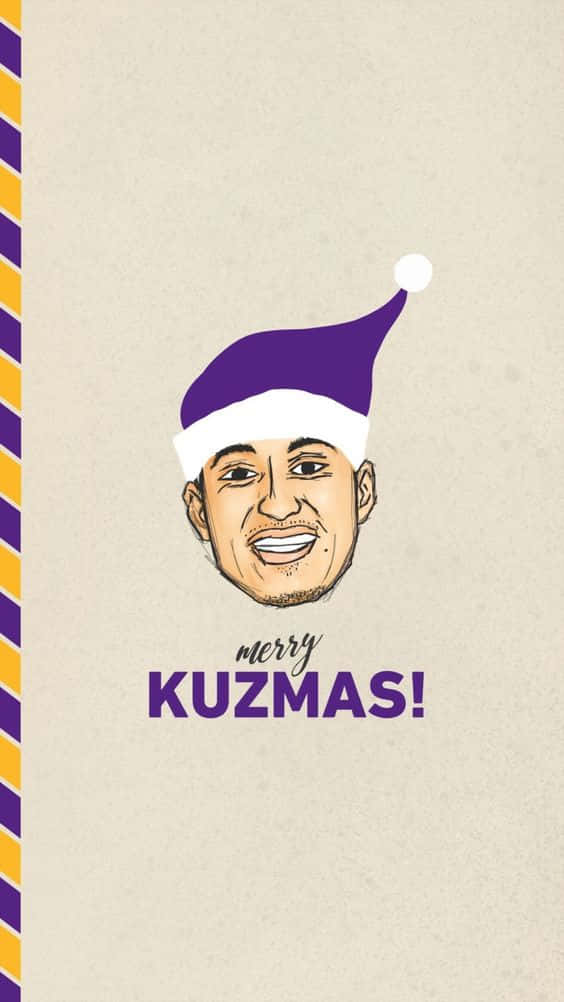 NBA Christmas, Santa hat, purple and white, SD Phone Wallpaper