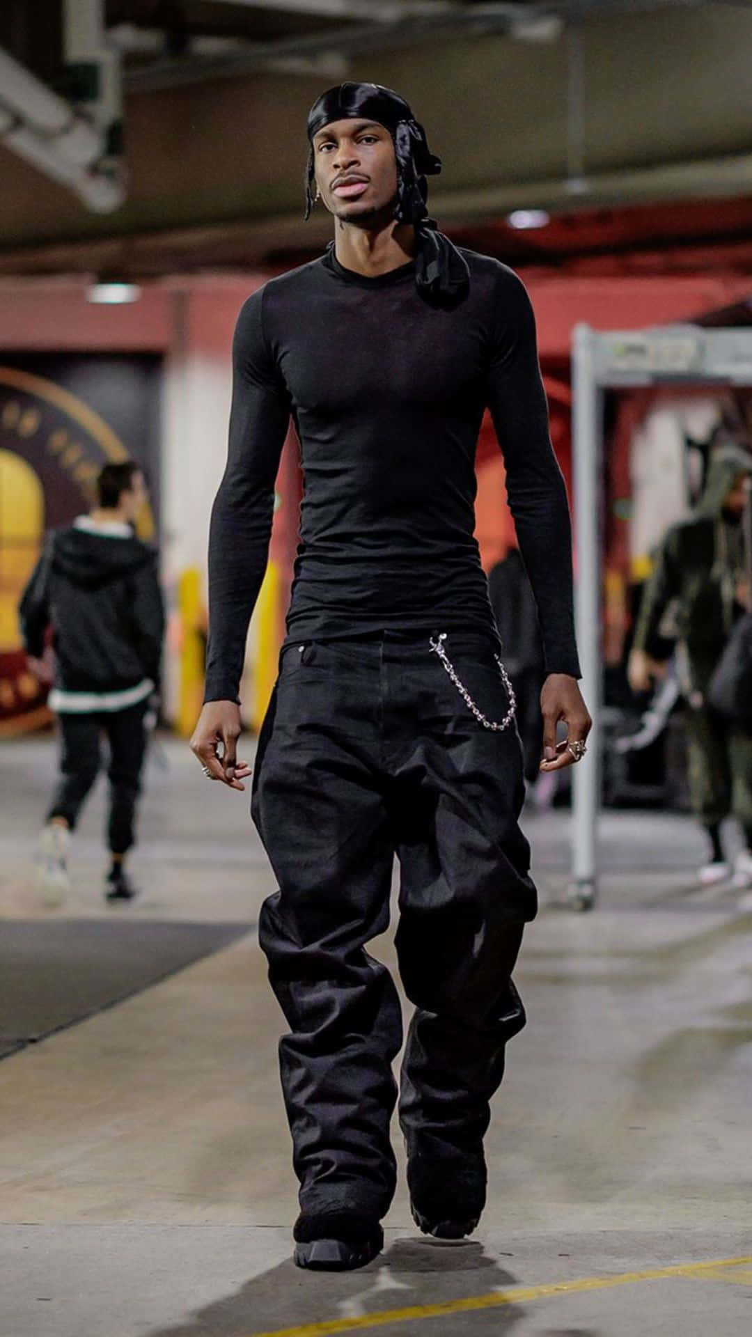 NBA, player, all black, Full HD Phone Wallpaper