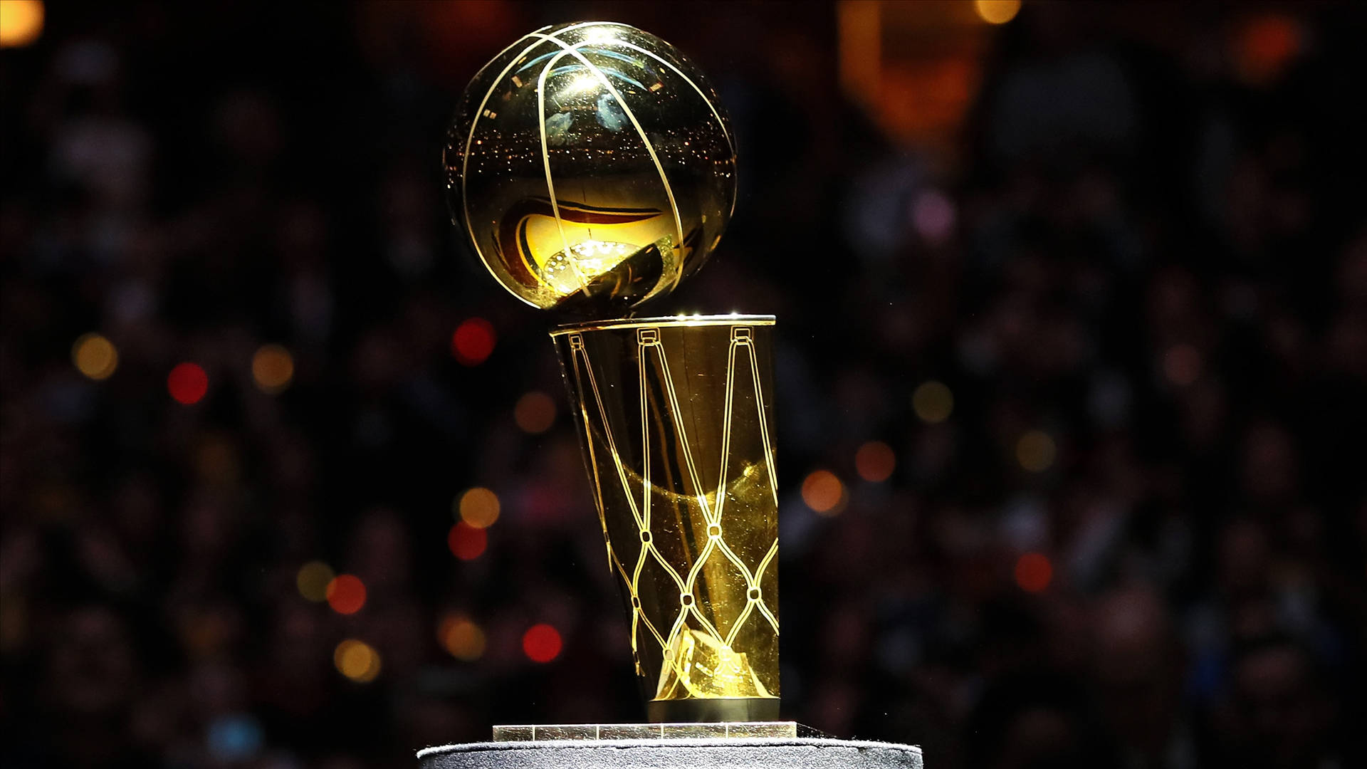 NBA Finals, golden trophy, spotlight, Full HD Desktop Wallpaper