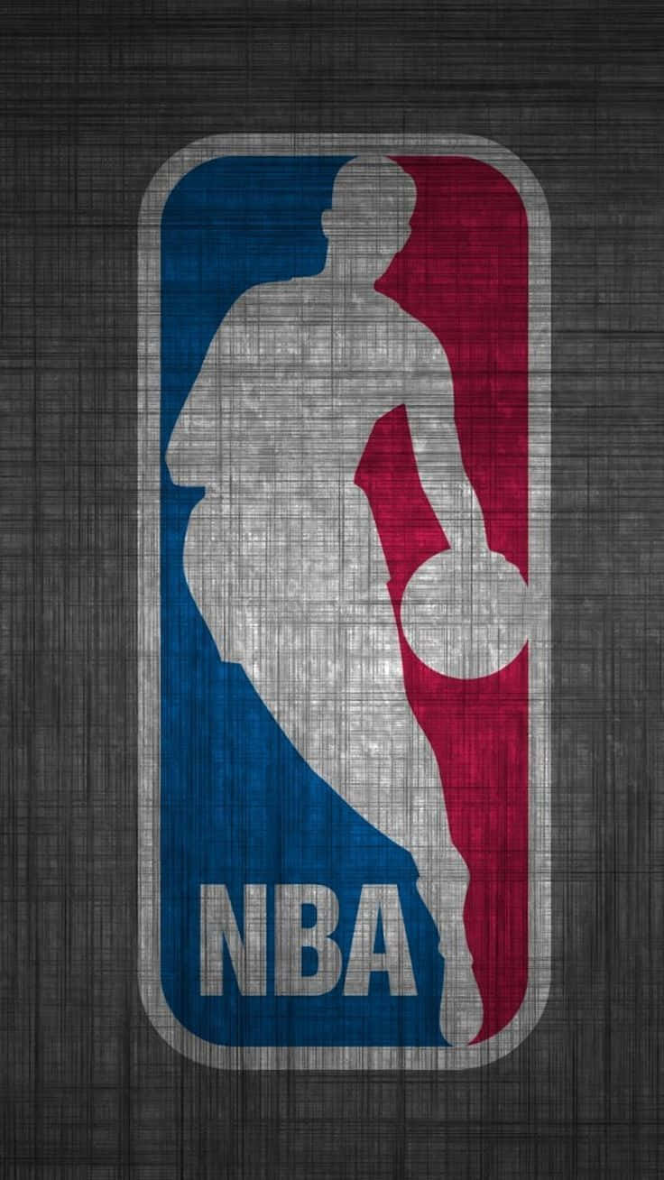 NBA Logo, matte steel canvas, basketball player silhouette, HD Phone Wallpaper