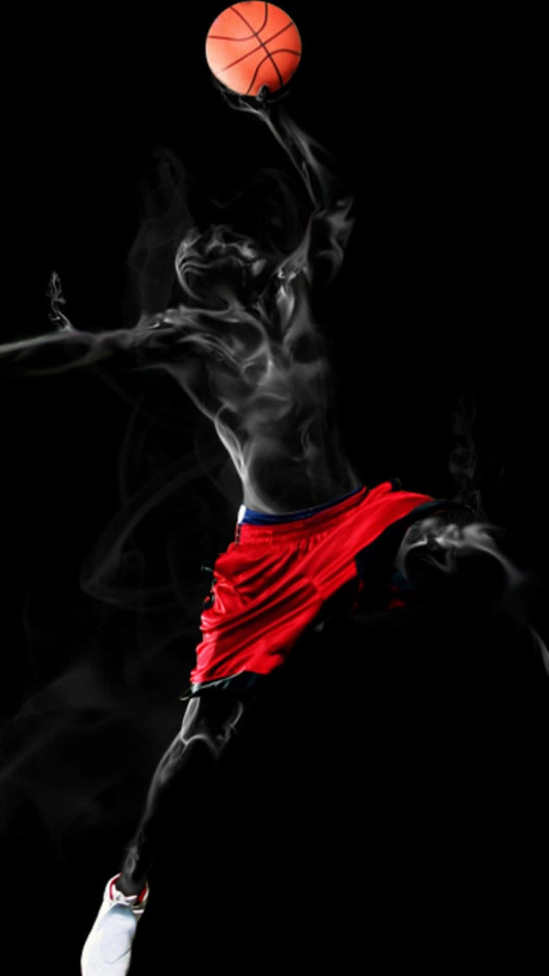 NBA, red shorts, black background, Full HD Phone Wallpaper