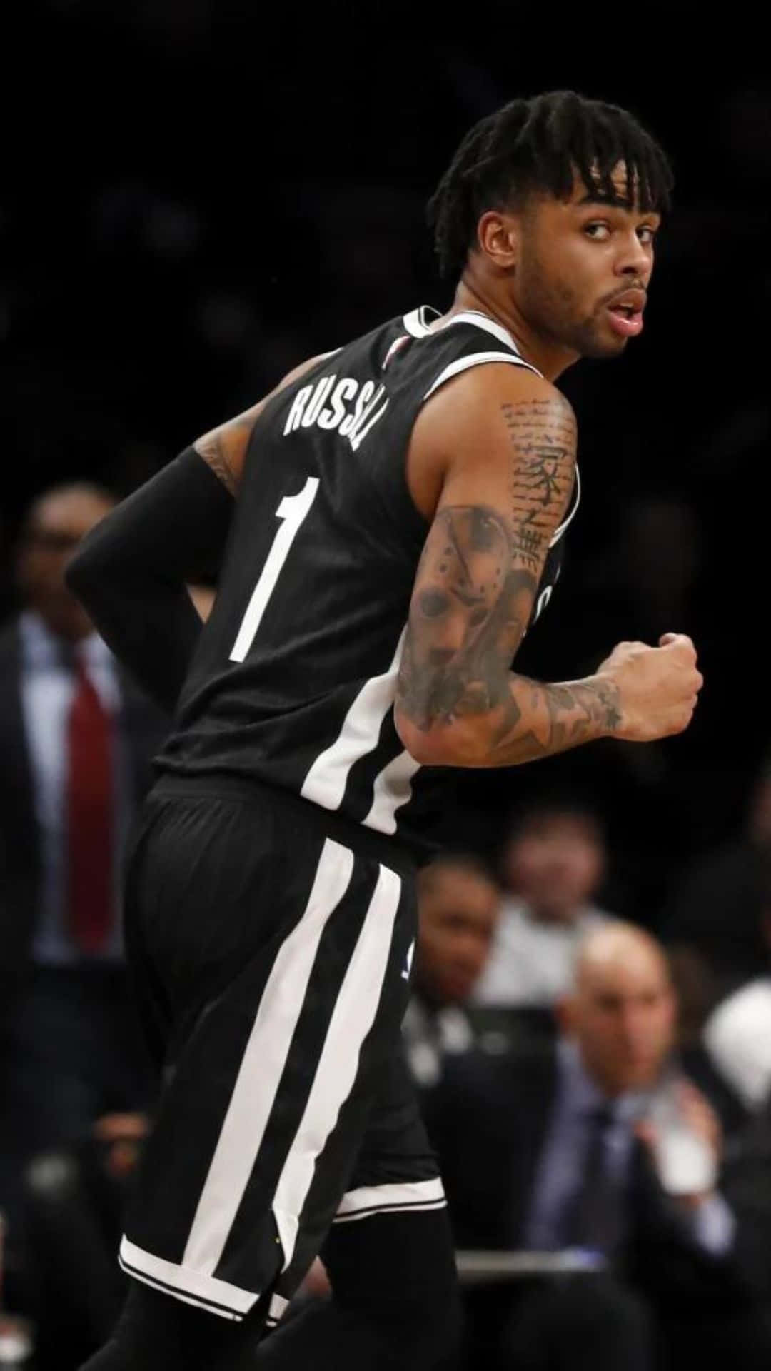 basketball player, black and white jersey, number one, Full HD Phone Wallpaper