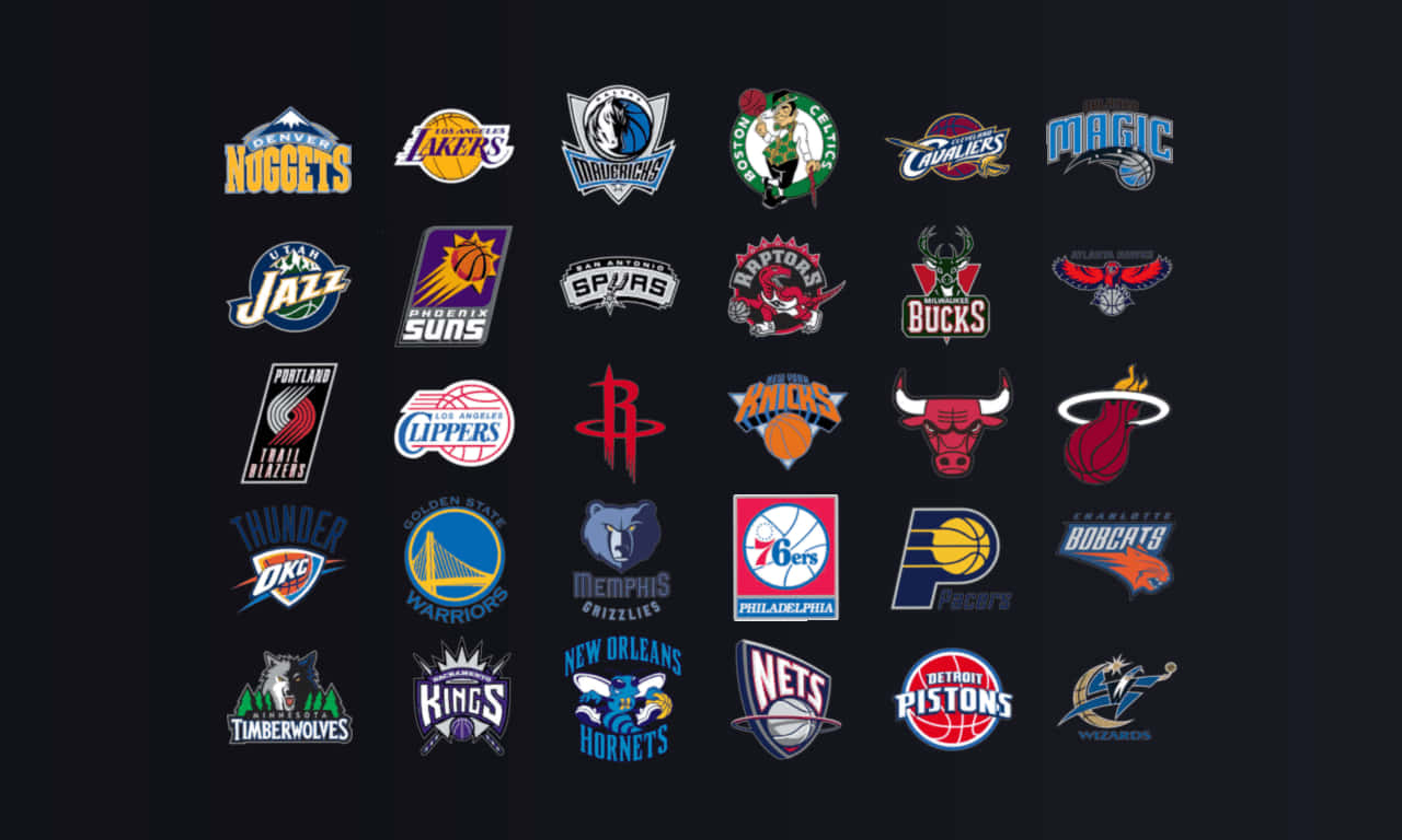 NBA Team Logos, NBA, grid, HD Desktop Wallpaper