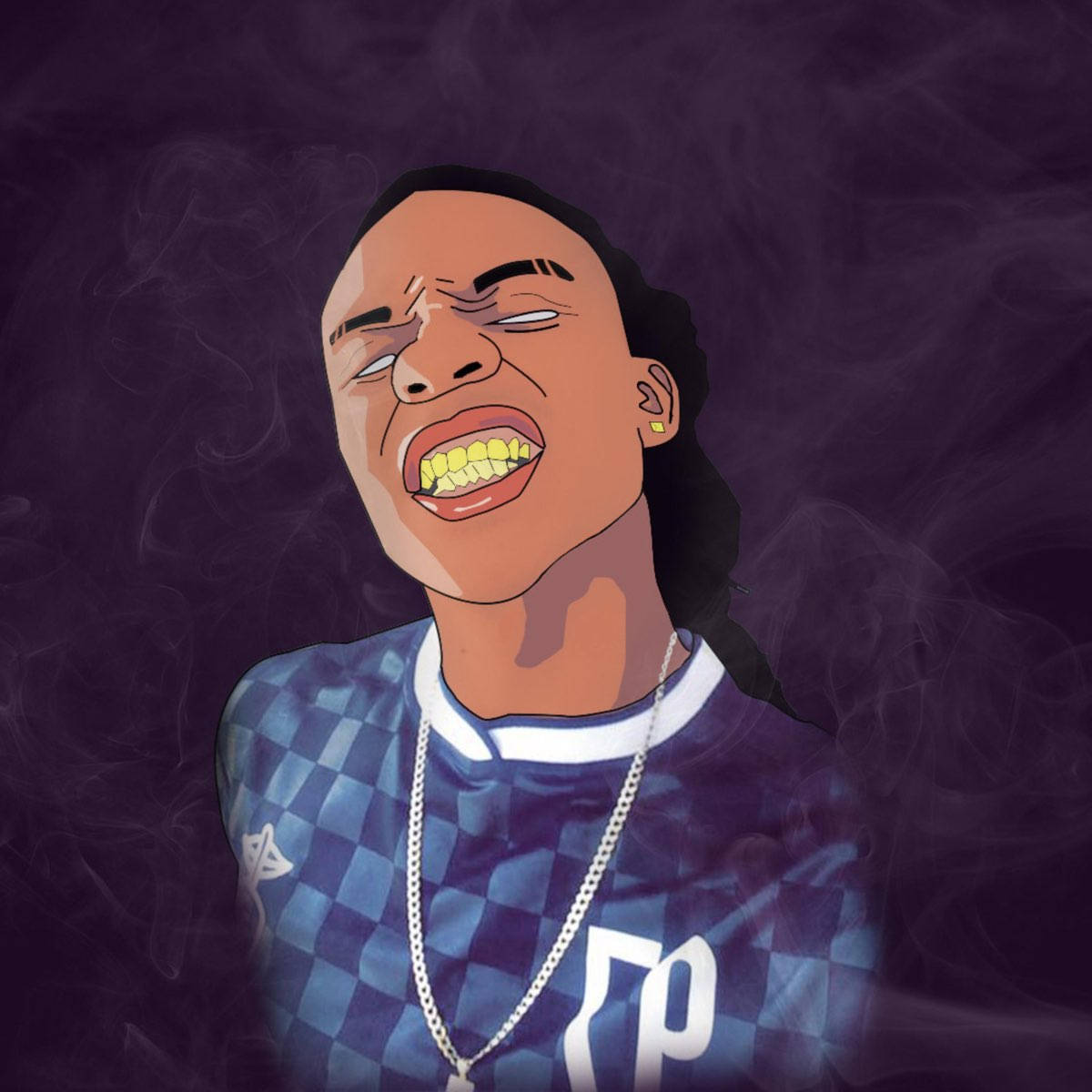 NBA Youngboy, cartoon, braided hair, SD Desktop Wallpaper