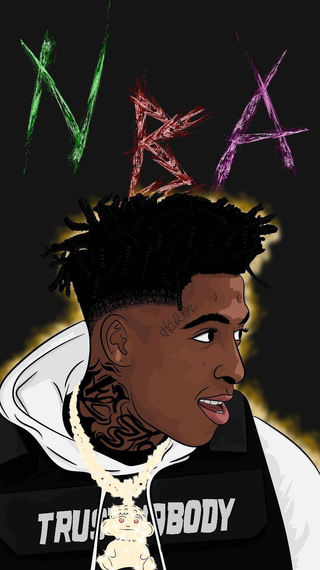 NBA Youngboy, dreadlocks, tattoos, Full HD Phone Wallpaper