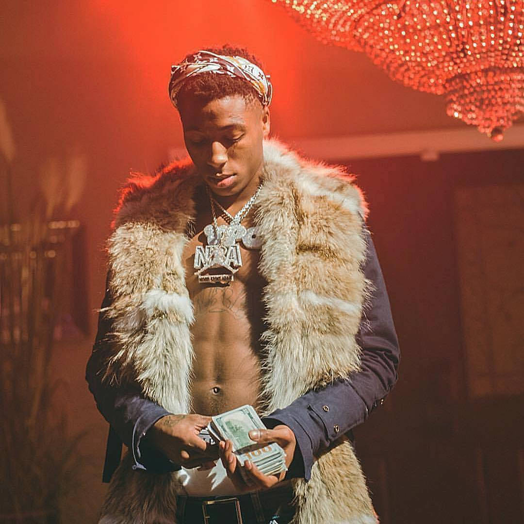 NBA Youngboy, fur vest, bandana, SD Desktop Wallpaper