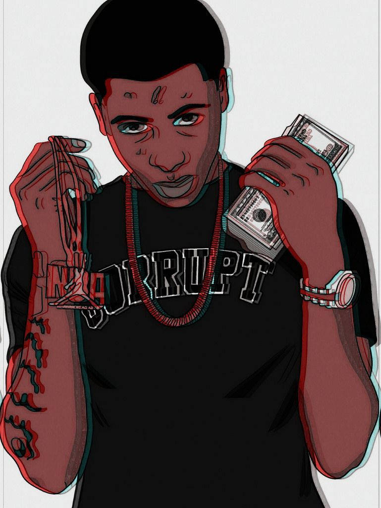 NBA Youngboy, CORRUPT, cash, SD Phone Wallpaper