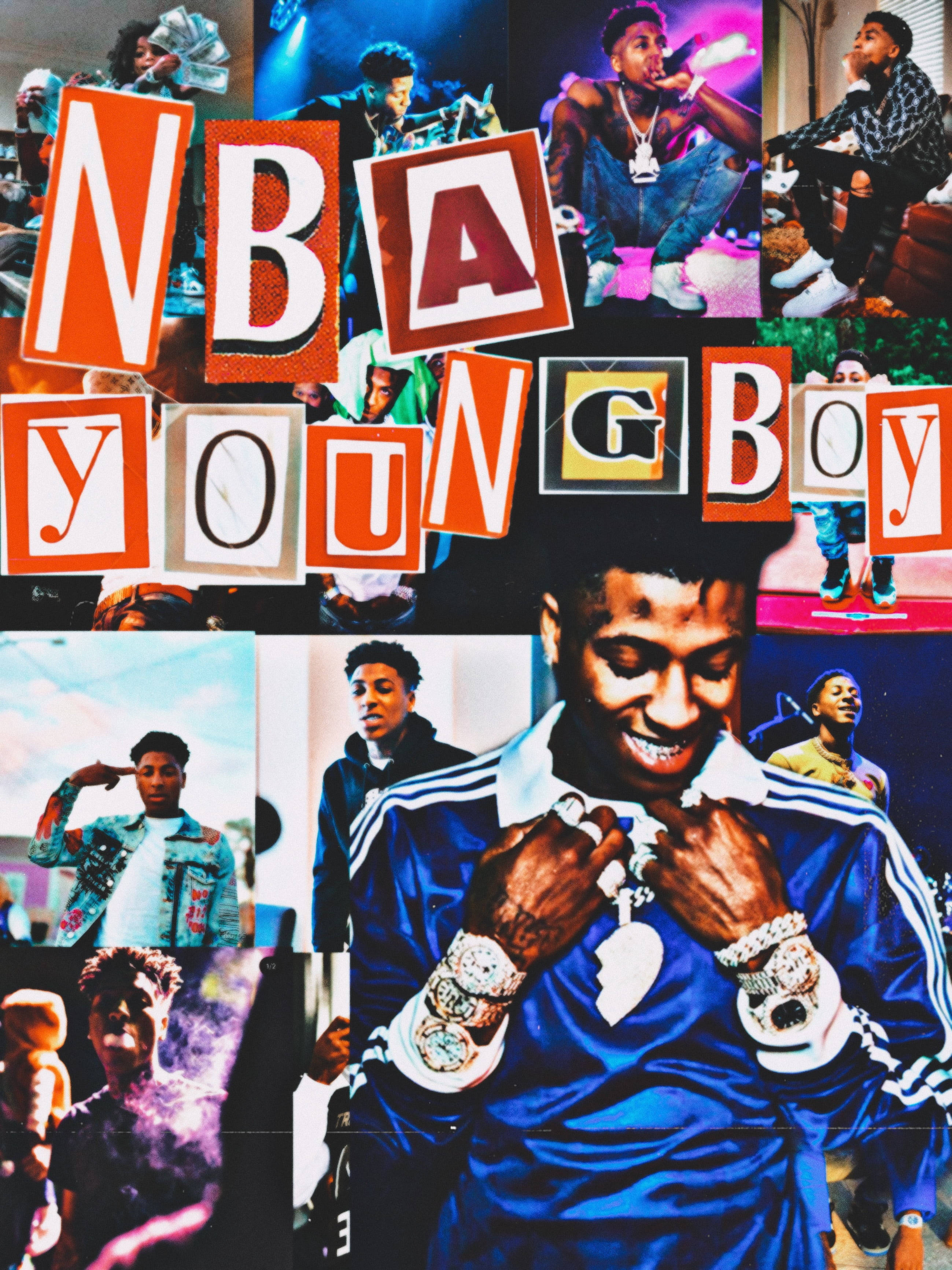 NBA Youngboy, luxury jewelry, streetwear, 2K Phone Wallpaper