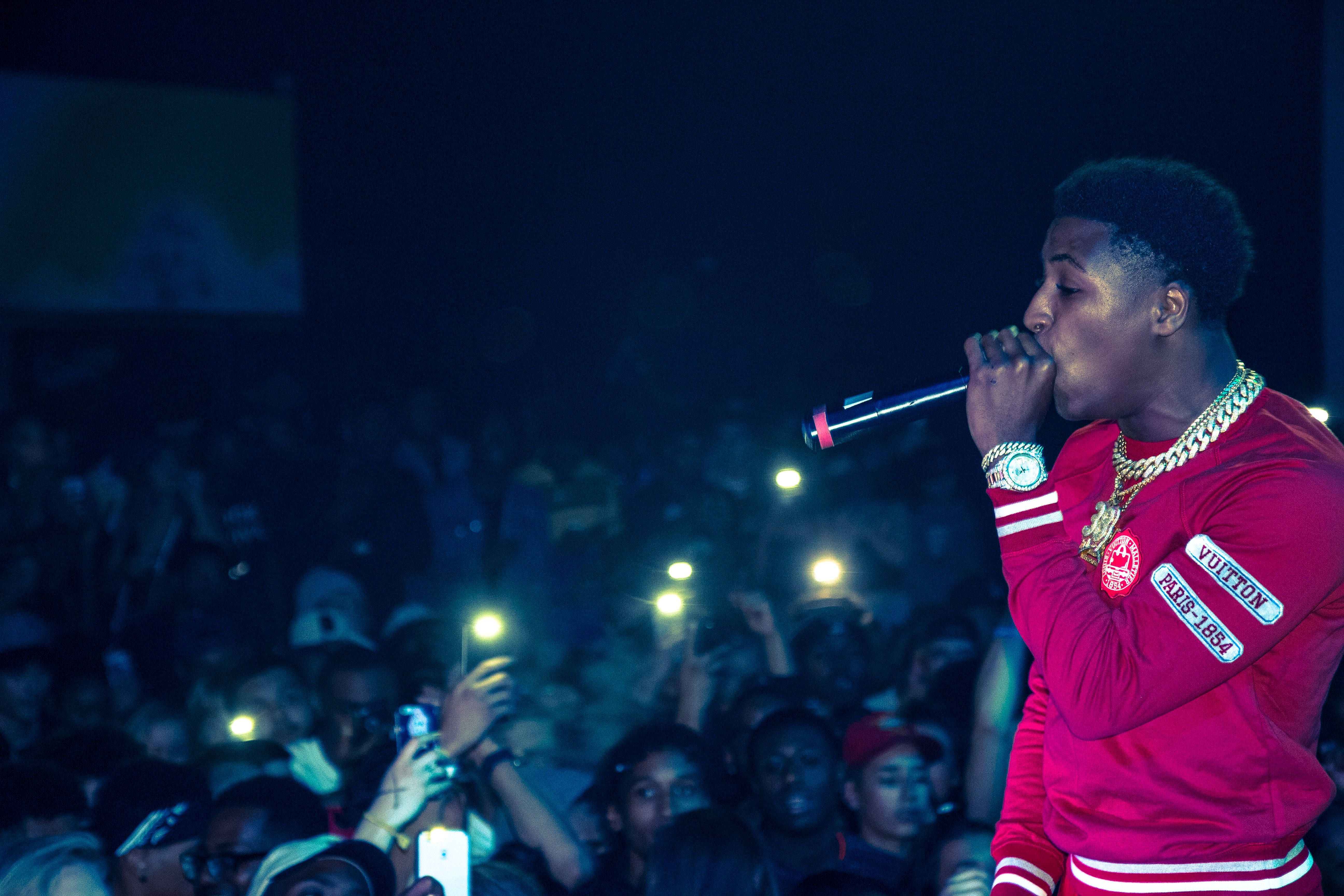 NBA Youngboy, concert, red sweatshirt, 5K Desktop Wallpaper