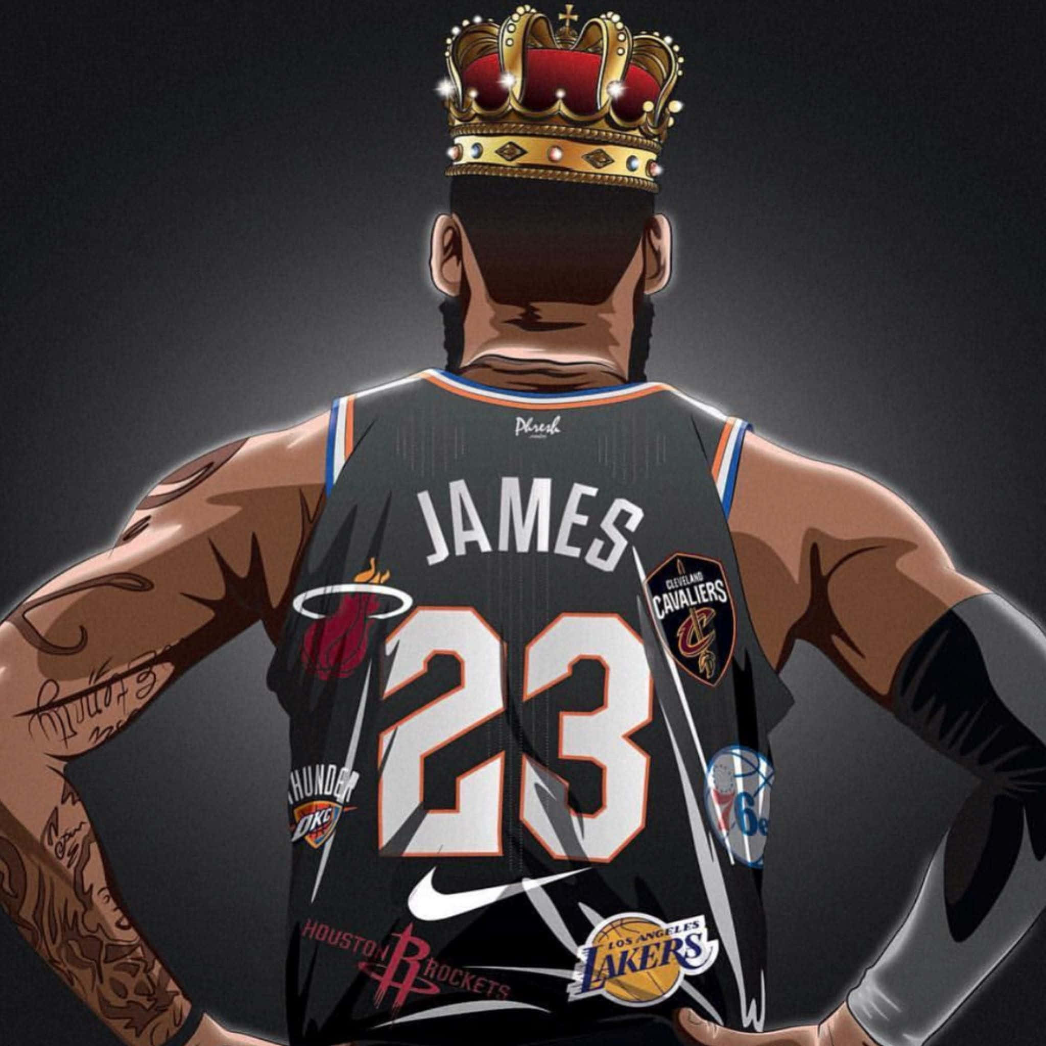 NBA, basketball player, crown, Full HD Desktop Wallpaper