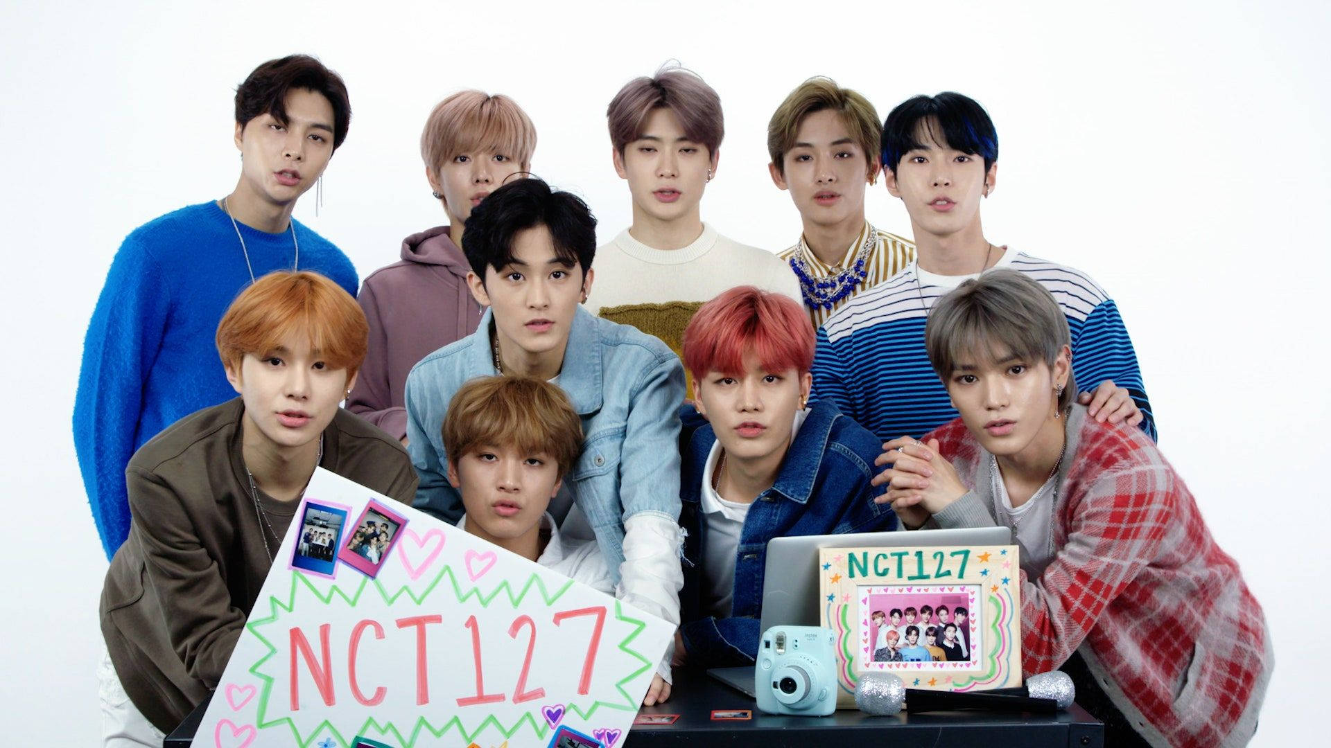 NCT 127, Q&A Still Cut, Nine young men, Full HD Desktop Wallpaper