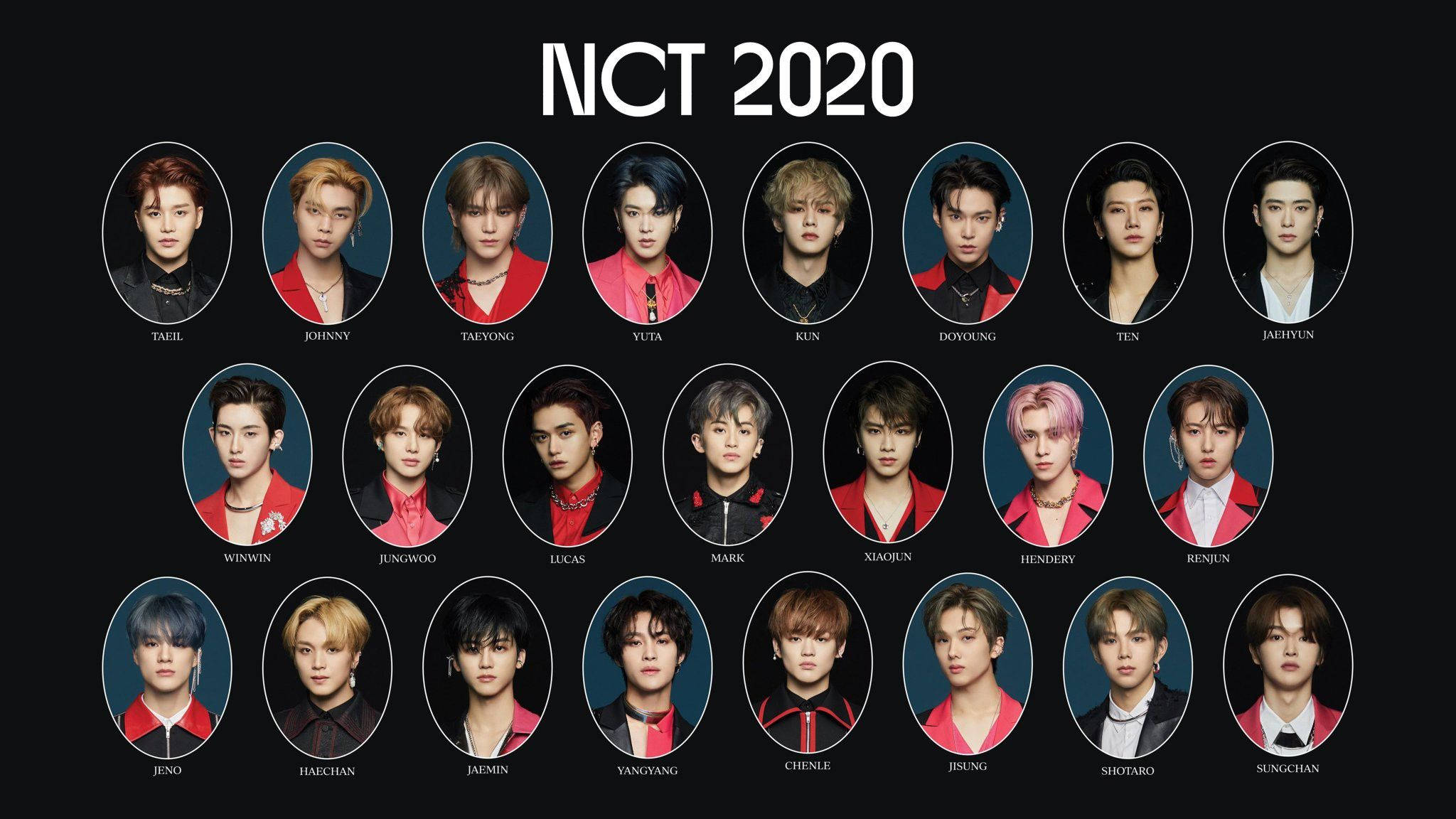 NCT 127, NCT 2020, red jackets, Full HD Desktop Wallpaper