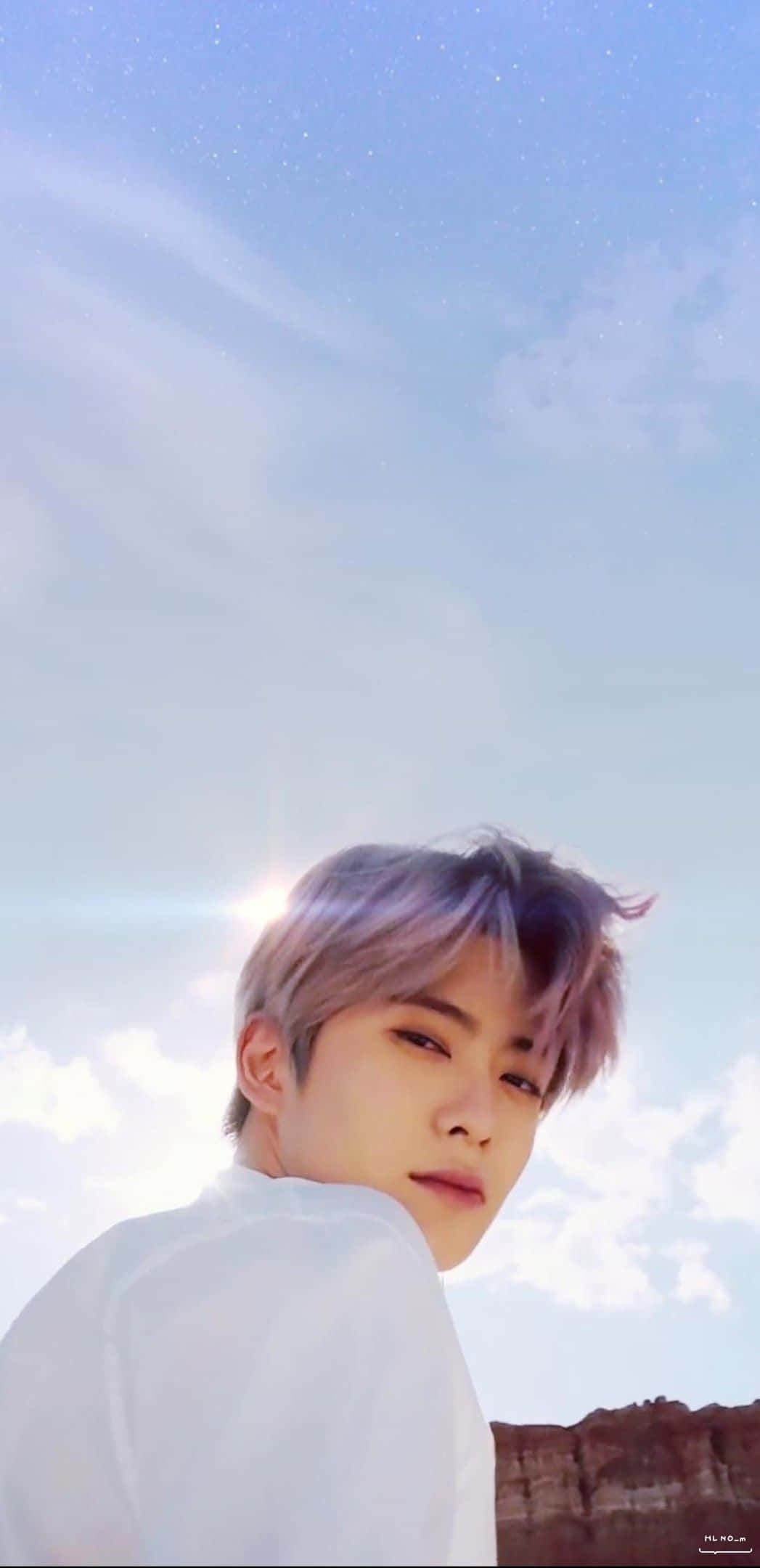NCT Jaehyun, pastel hair, bright sky, Full HD Phone Wallpaper