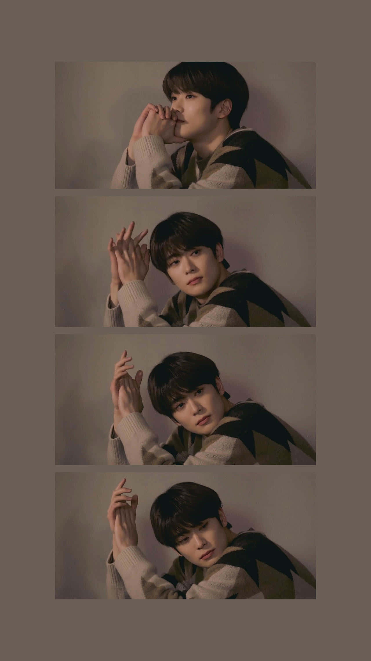 NCT Jaehyun, patterned sweater, soft lighting, Full HD Phone Wallpaper