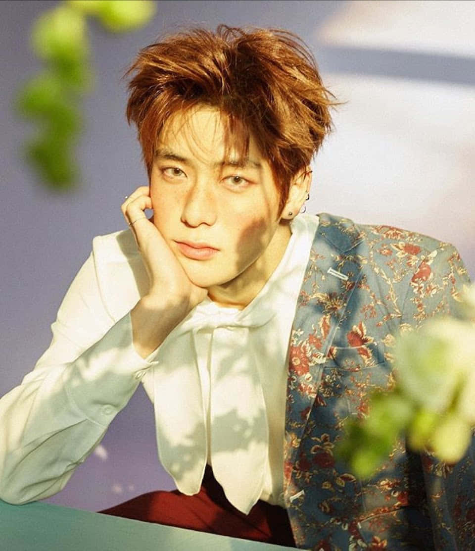 NCT Jaehyun, floral blazer, white shirt, SD Phone Wallpaper