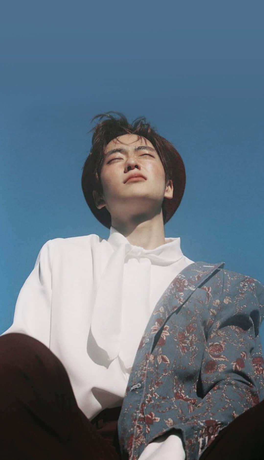 NCT Jaehyun, white shirt, patterned blazer, HD Phone Wallpaper