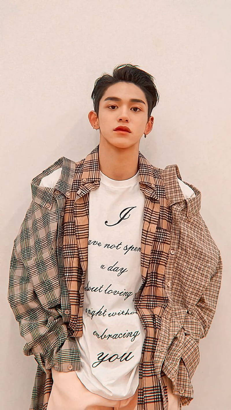 Nct Lucas, half piece polo, plaid shirt, HD Phone Wallpaper