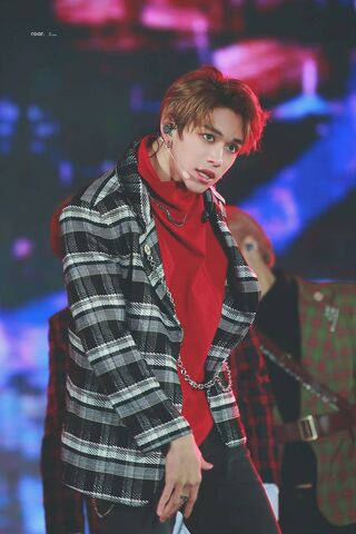 Nct Lucas, red hair, red turtleneck, SD Phone Wallpaper