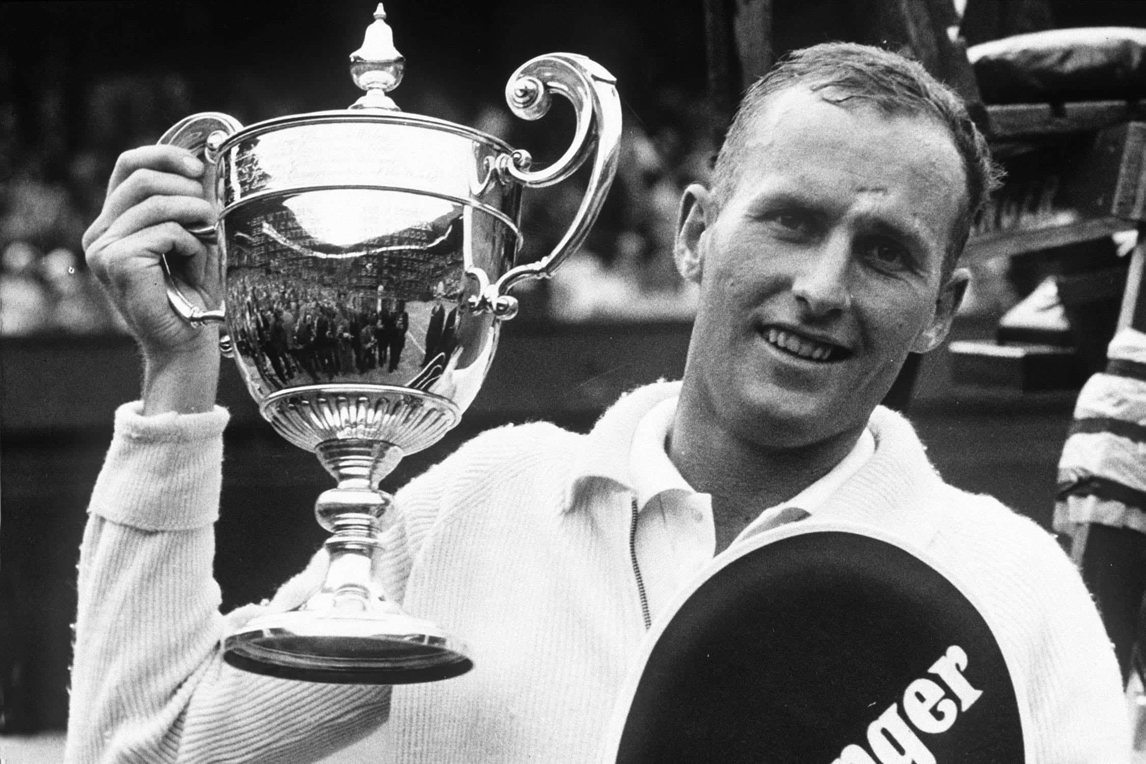 Neale Fraser, tennis player, silver trophy, Full HD Desktop Wallpaper