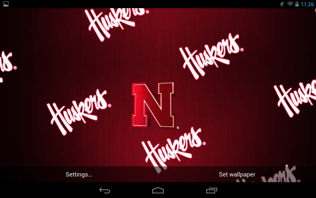 Nebraska Huskers, N logo, crimson background, HD Desktop Wallpaper