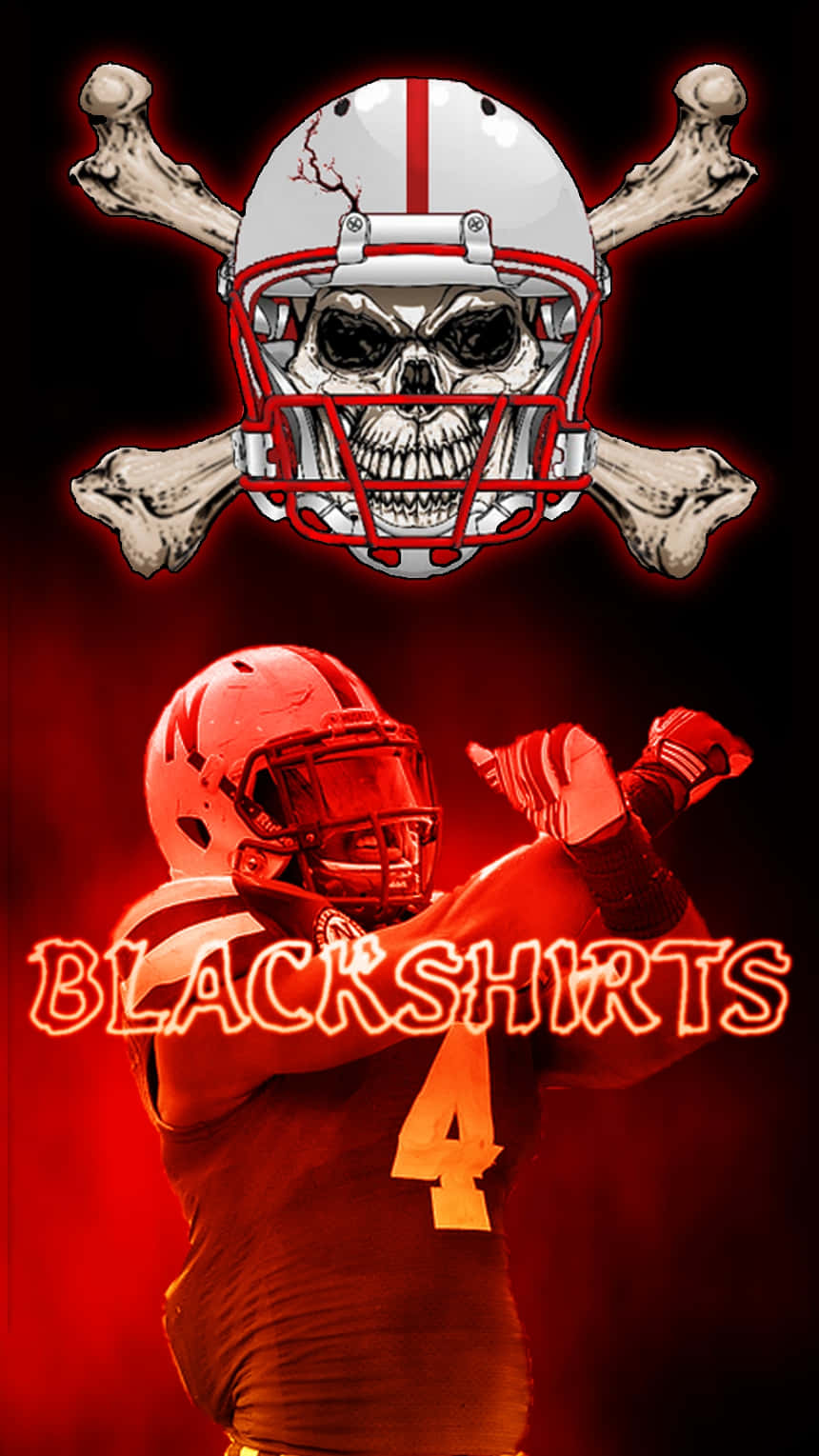Nebraska Huskers, red gear, glowing text, HD Phone Wallpaper