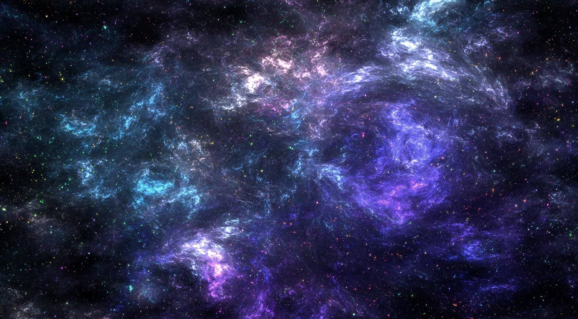 galaxy, nebula, electric blues, Full HD Desktop Wallpaper