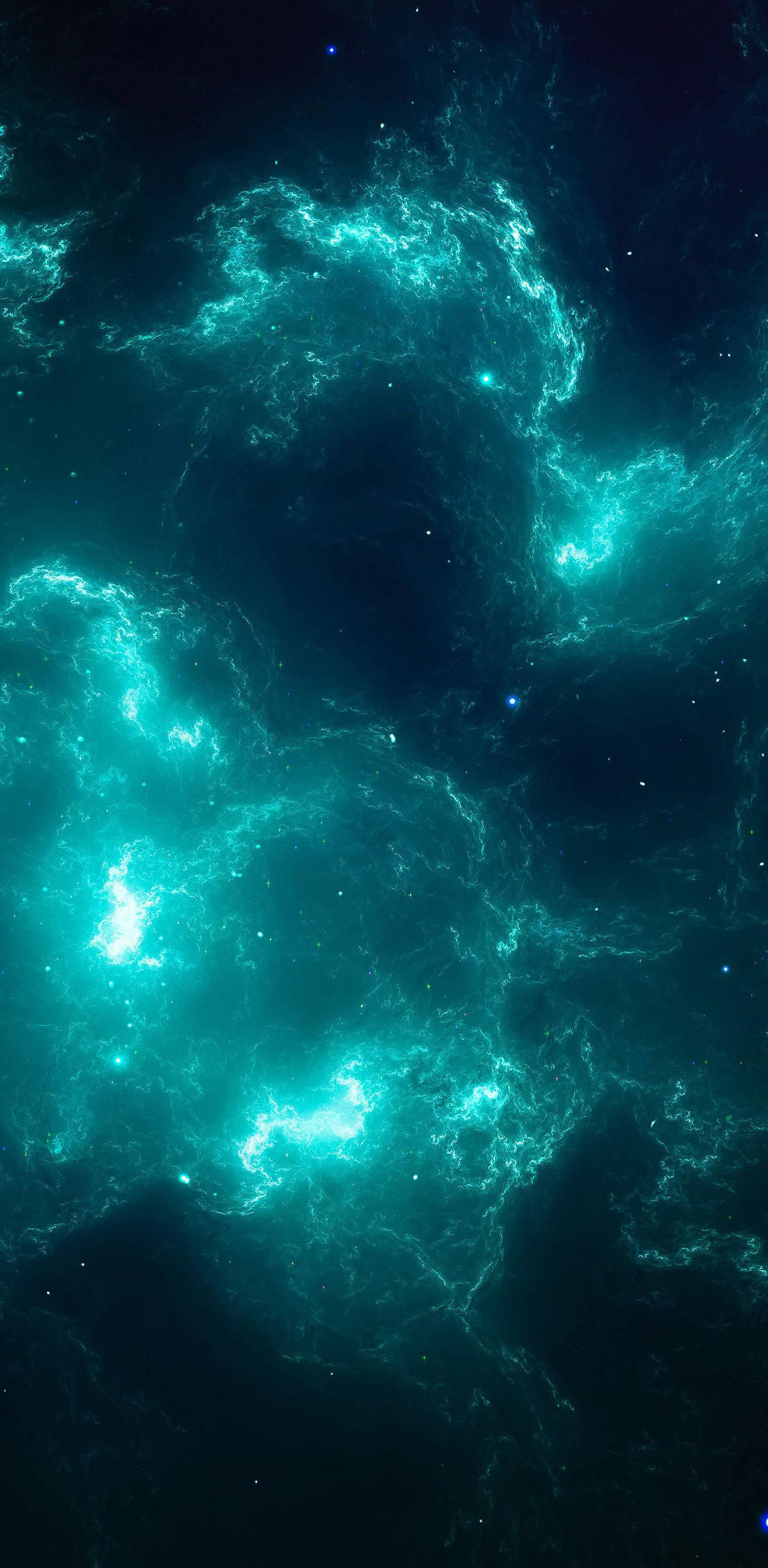 8K, iPhone, Nebula Blue, Full HD Phone Wallpaper