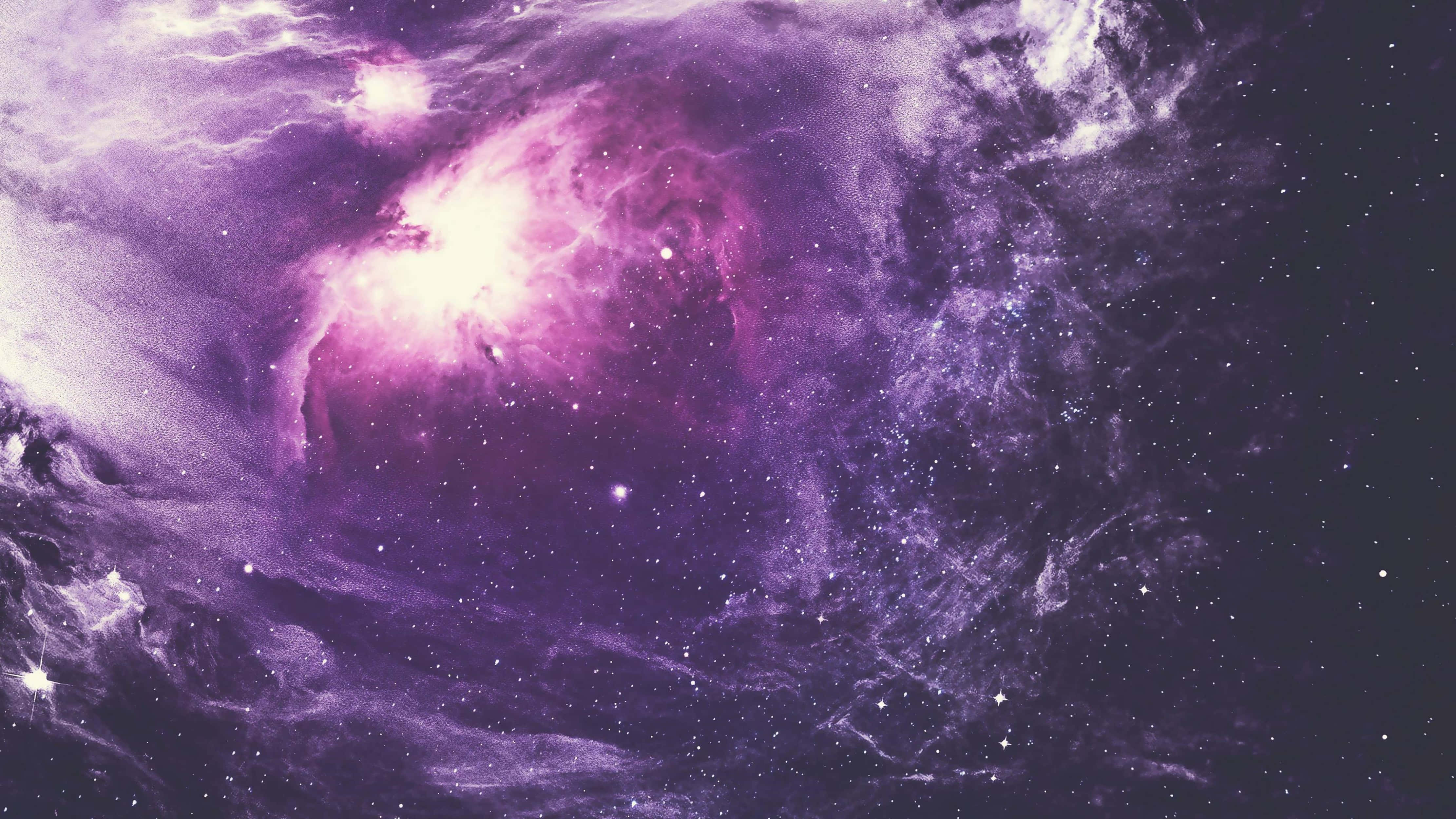4K Universe, purple nebula, glowing gas, 4K Desktop Wallpaper
