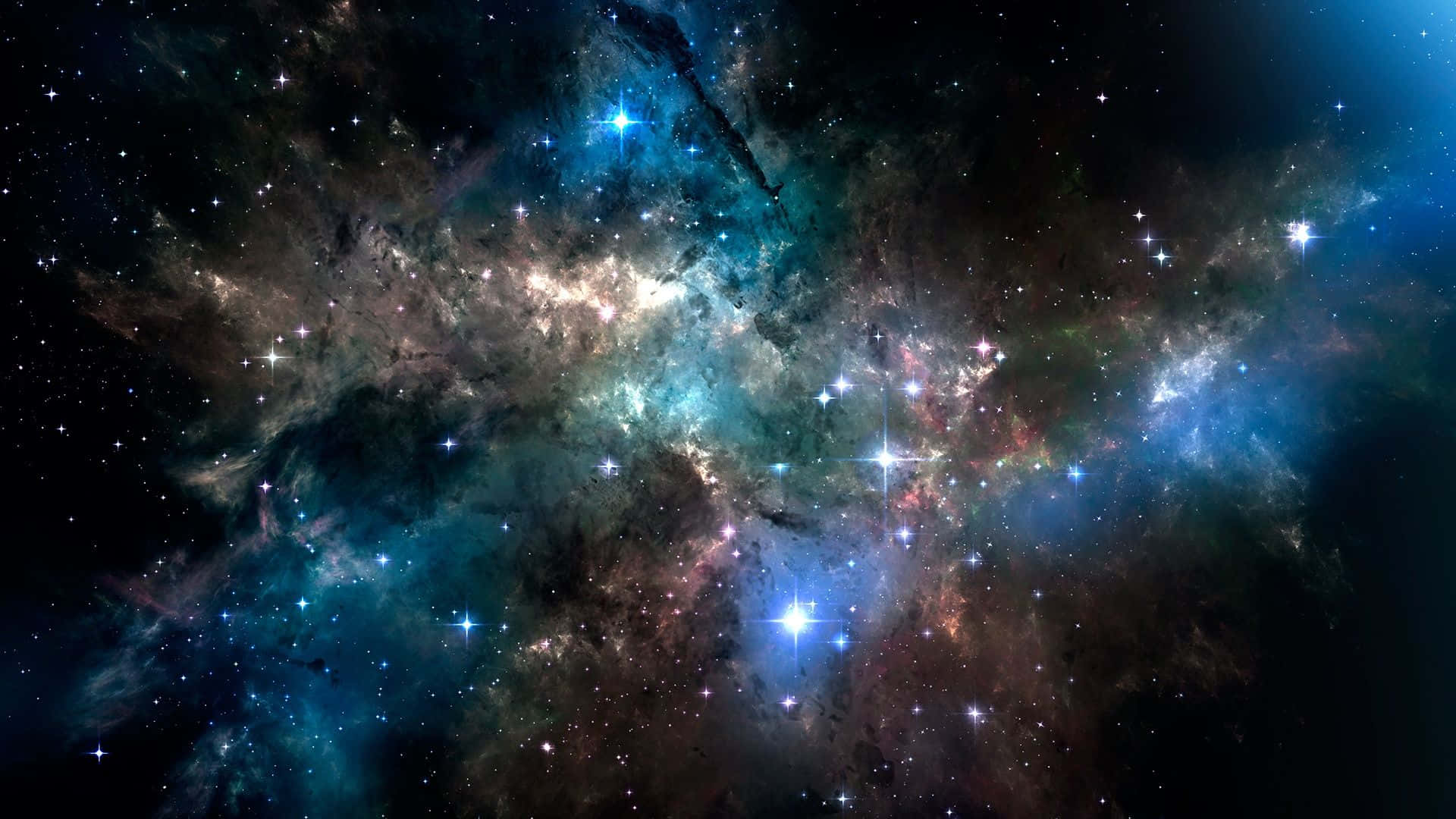 1920 x 1080, nebula, vibrant blues, Full HD Desktop Wallpaper