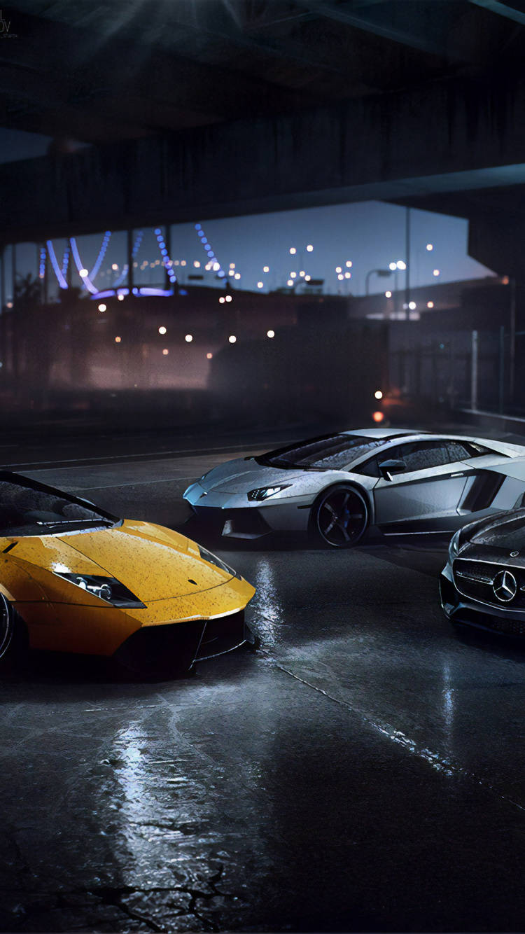 Need For Speed, sports cars, parking lot, HD Phone Wallpaper